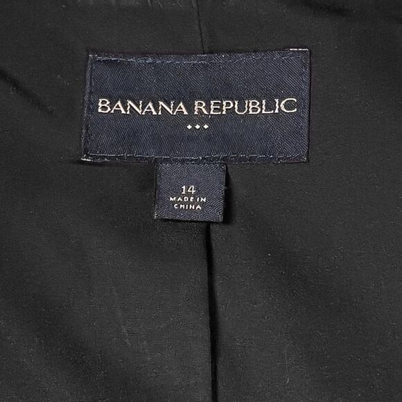 Banana Republic Women's Jacket 14 Gray Wool Blend Double Breasted Work Career - Picture 3 of 11